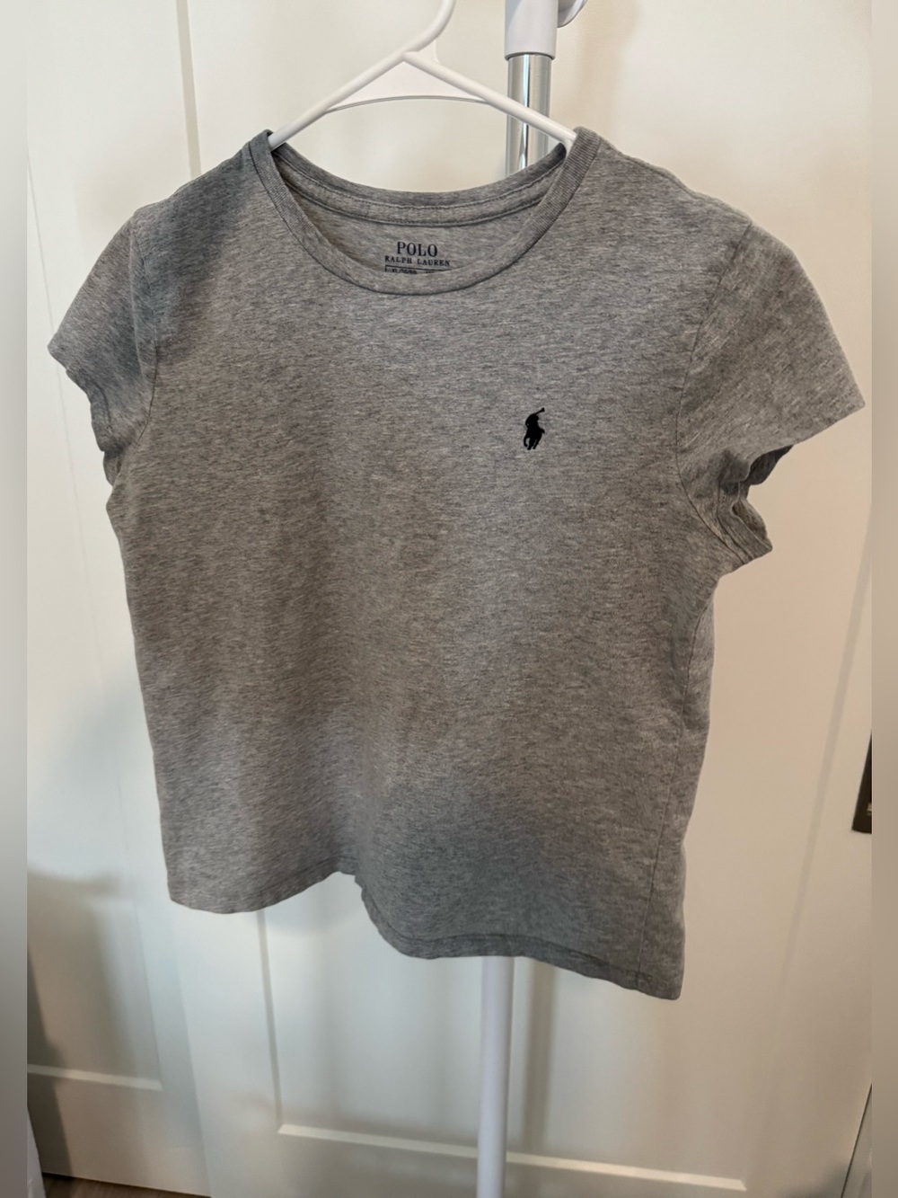 Polo by Ralph Lauren Heather Gray Short-Sleeve Logo Tee Girl‘s XL